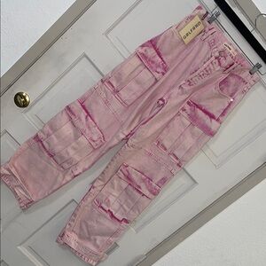 GRLFRND Pink Tie-Dye Utility Cargo Pants